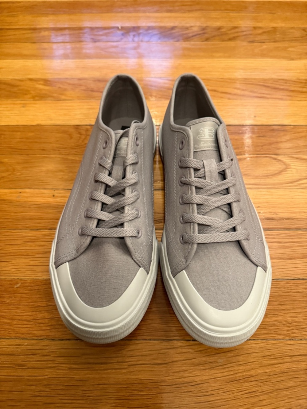 Ben Sherman Belfast Mens Gray Canvas Lifestyle Sneakers Shoes 9.0